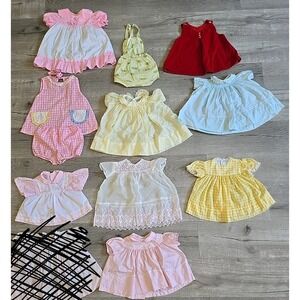 Vintage Smocked Bishop Baby Dresses & More 12-18 Months Girls Lot Of 10